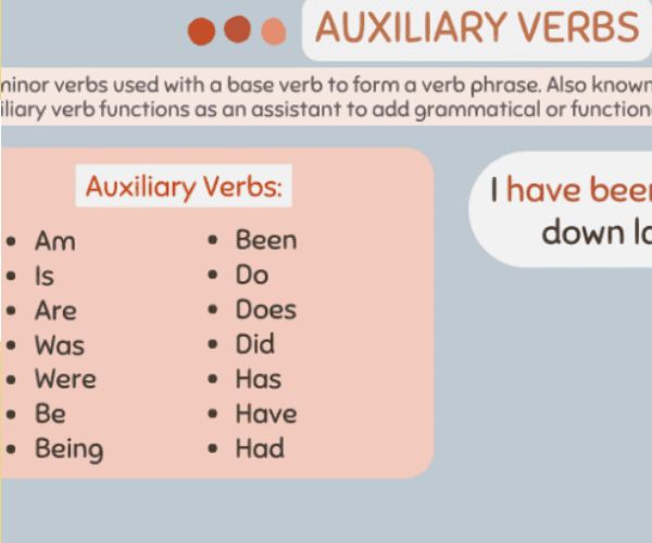 الافعال المساعدة في اللغة الانجليزية